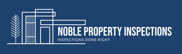 Noble Property Inspections logo. A graphic resembling the blueprint of a house.